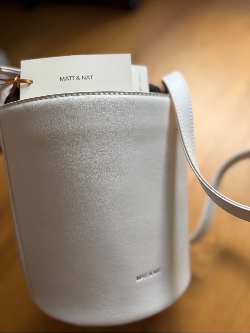 Matt & Nat Cream White Bucket Crossbody